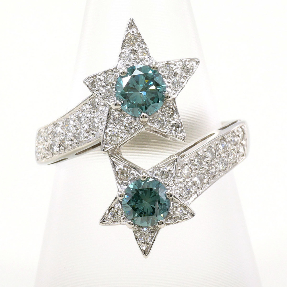 VINTAGE Silver Diamond Ring